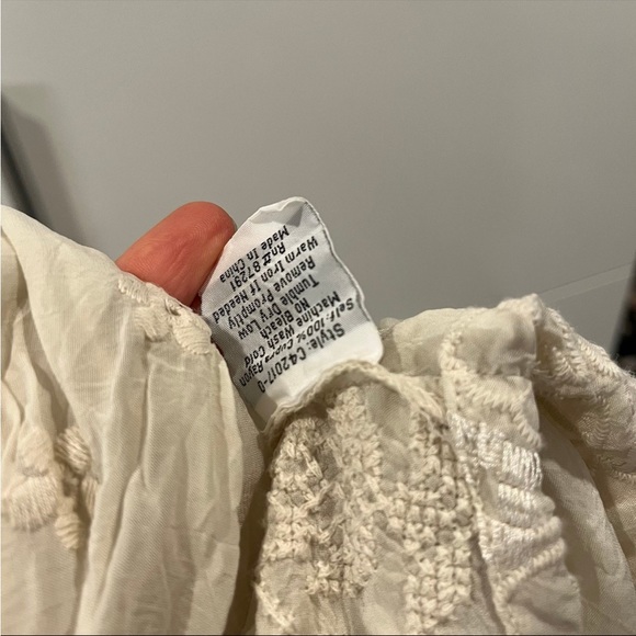 Johnny Was motley Open Kimono Cardigan ivory embroidered boho cover up - Picture 8 of 12